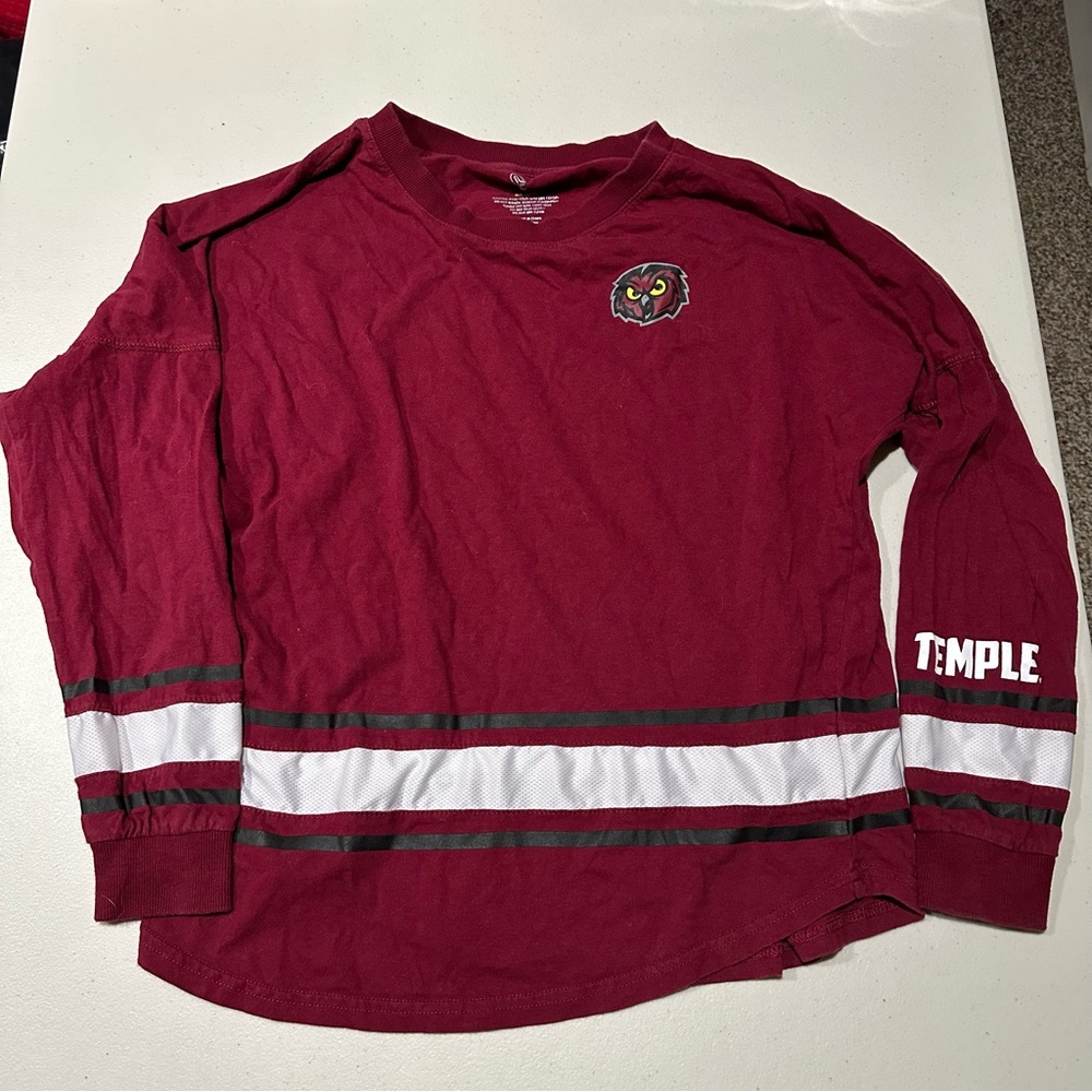 Temple Owls Women’s Long Sleeve T-Shirt - Size Medium